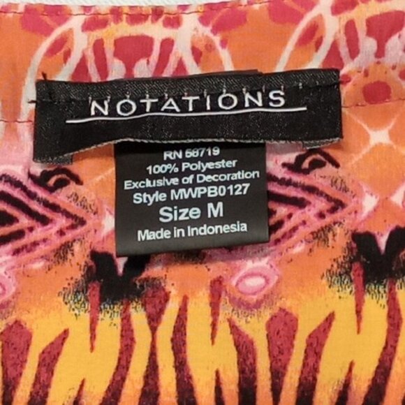 NWT Women's Snap Button Top Roll Tab Sleeves and Accents by Notations Size M - Picture 4 of 4